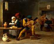 David Teniers the Younger - Peasants making Music in an Inn